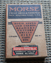 Load image into Gallery viewer, Original MORSE TWIST DRILL & MACHINE CATALOG NO. 67 COPYRIGHTED 1931
