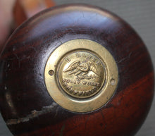 Load image into Gallery viewer, ANTIQUE Wood Brass Bit Brace Brass Trim Woodworking Tool Drill HAWKE SHEFFIELD