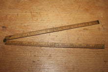 Load image into Gallery viewer, Marked Vintage Stanley No. 68 Brassbound Rule, 2 foot, 4 fold