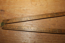 Load image into Gallery viewer, Marked Vintage Stanley No. 68 Brassbound Rule, 2 foot, 4 fold