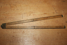 Load image into Gallery viewer, Marked Vintage Stanley No. 84 Brassbound Rule, 2 foot, 4 fold