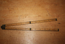 Load image into Gallery viewer, Marked Vintage Stanley No. 84 Brassbound Rule, 2 foot, 4 fold