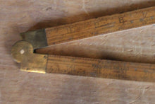 Load image into Gallery viewer, Vintage Stanley Carpenter's Sliding Rule No. 27 Two-Foot Two-Fold Folding Rule