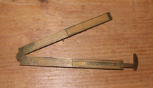 Load image into Gallery viewer, Vintage Lufkin No 388 12" Folding Rule Hand Tool Ruler Tape Wood & Brass W/ Caliper