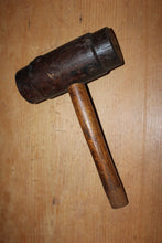 Load image into Gallery viewer, Vintage Wooden Mallet Tool Woodworking WALNUT HEAD