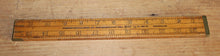 Load image into Gallery viewer, STANLEY No. 31 Boxwood and Brass 24 inch Folding Pattern Maker’s Shrinkage Rule