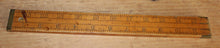 Load image into Gallery viewer, STANLEY No. 31 Boxwood and Brass 24 inch Folding Pattern Maker’s Shrinkage Rule