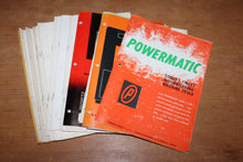 Load image into Gallery viewer, Vintage Powermatic Dealers’ Brochures and Operating/Maintenance/parts lists for 30+ machines