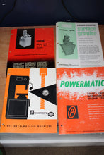 Load image into Gallery viewer, Vintage Powermatic Dealers’ Brochures and Operating/Maintenance/parts lists for 30+ machines