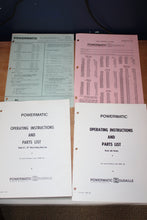 Load image into Gallery viewer, Vintage Powermatic Dealers’ Brochures and Operating/Maintenance/parts lists for 30+ machines