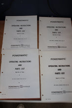 Load image into Gallery viewer, Vintage Powermatic Dealers’ Brochures and Operating/Maintenance/parts lists for 30+ machines