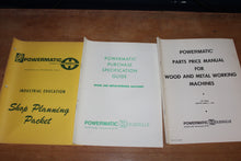Load image into Gallery viewer, Vintage Powermatic Dealers’ Brochures and Operating/Maintenance/parts lists for 30+ machines