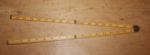 Load image into Gallery viewer, Clean Vintage STANLEY Ruler 66 1/2 Boxwood & Brass Carpenters' Folding Rule