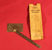 Load image into Gallery viewer, Vintage Dunlap No. 4029 Stainless Steel 0 - 180 degree Protractor