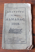 Load image into Gallery viewer, Leavitt’s Farmer’s Almanac 1868 No. 72