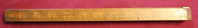Load image into Gallery viewer, Vintage E.T. Burrowes & Co. Folding Wood Ruler 1891 Portland Maine