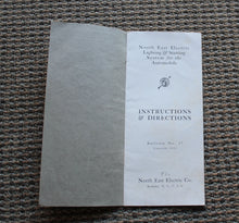 Load image into Gallery viewer, Vintage 1913 North East Electric LIghting & Starting System for the Automobile Instructions & Directions