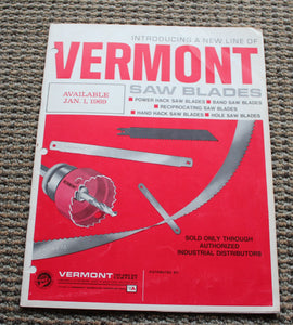 Vermont Saw Blades 1969 Catalog