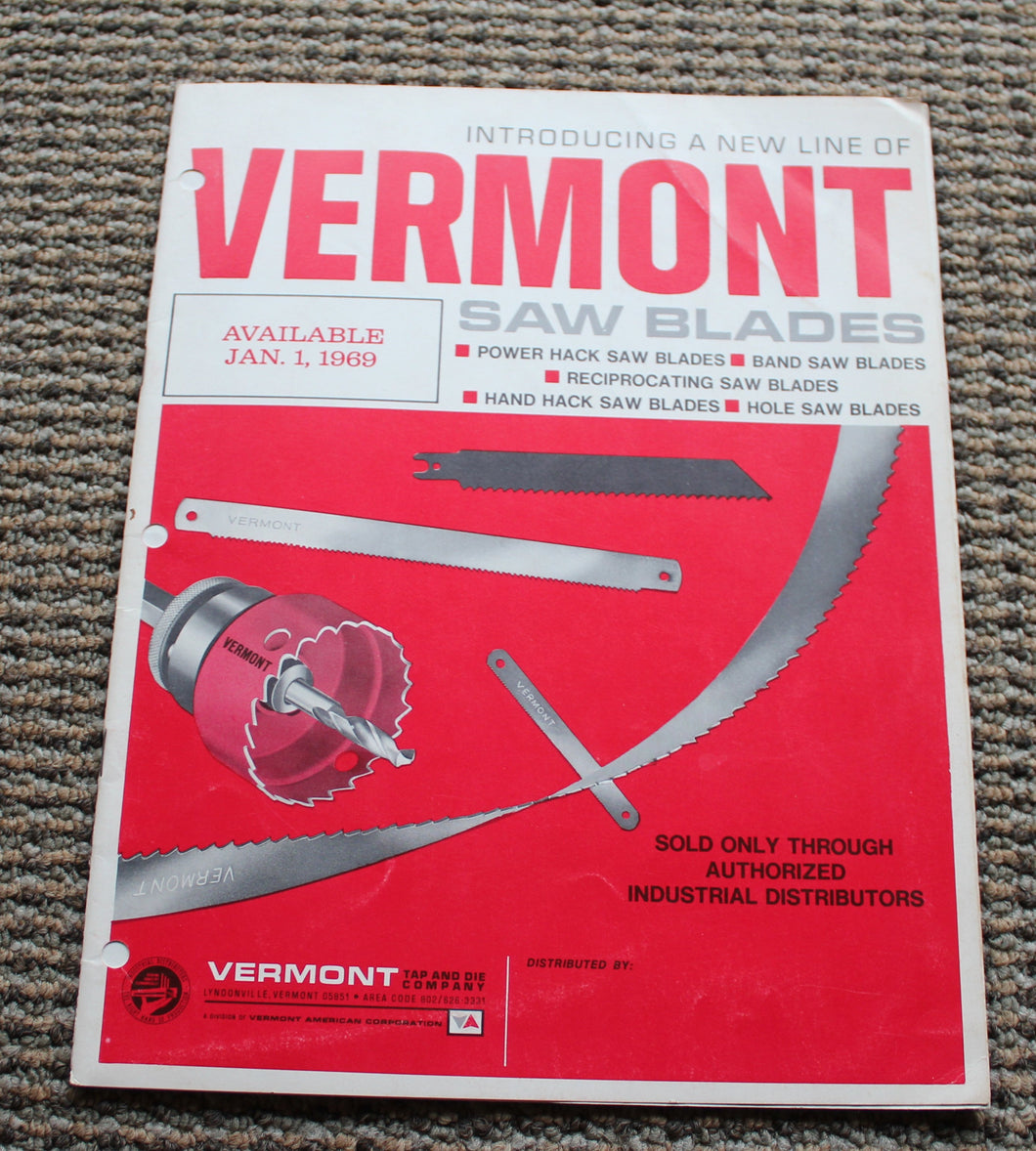 Vermont Saw Blades 1969 Catalog