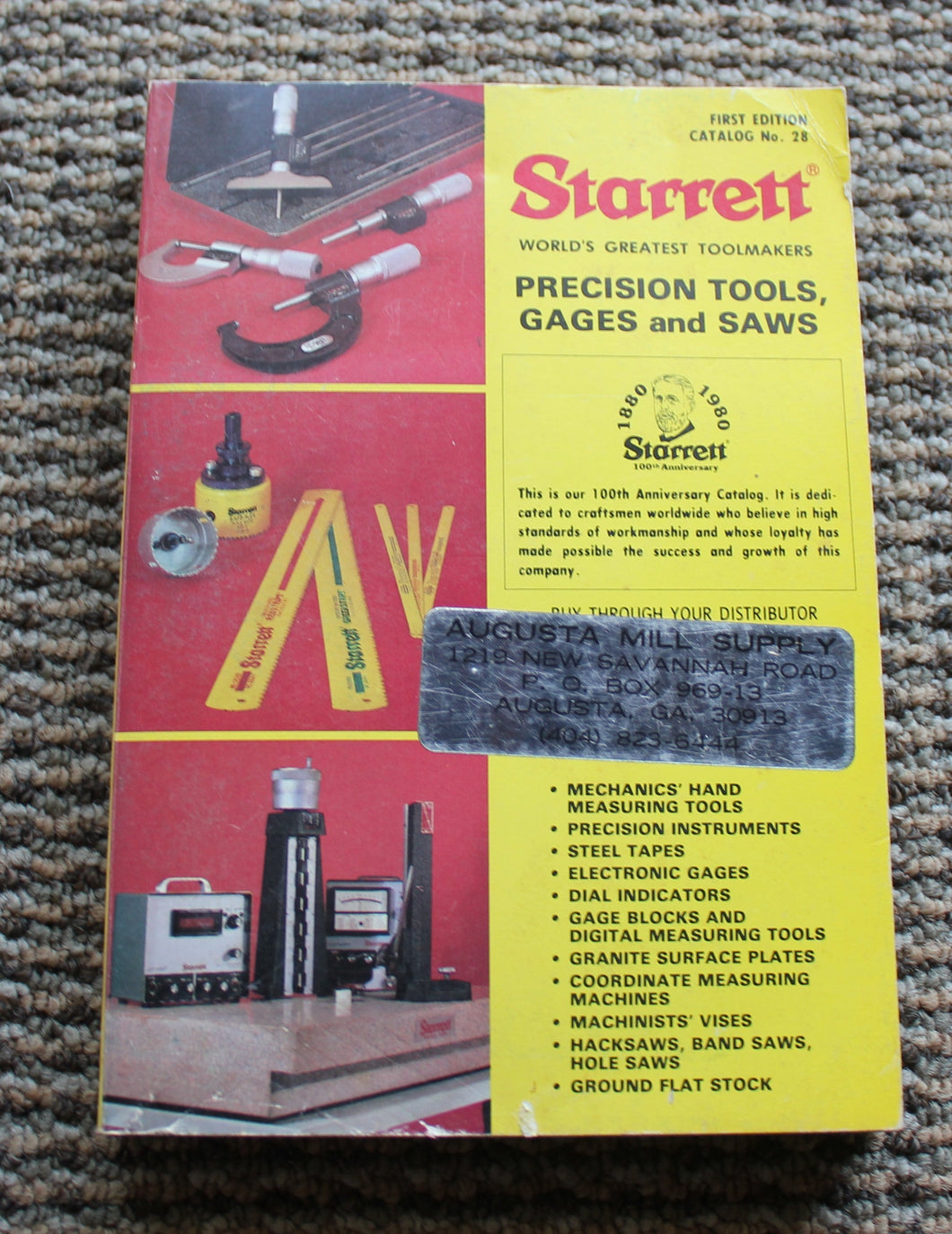 Vintage Starrett Catalog No. 28 - Precision Tools Gages & Saws – First Edition