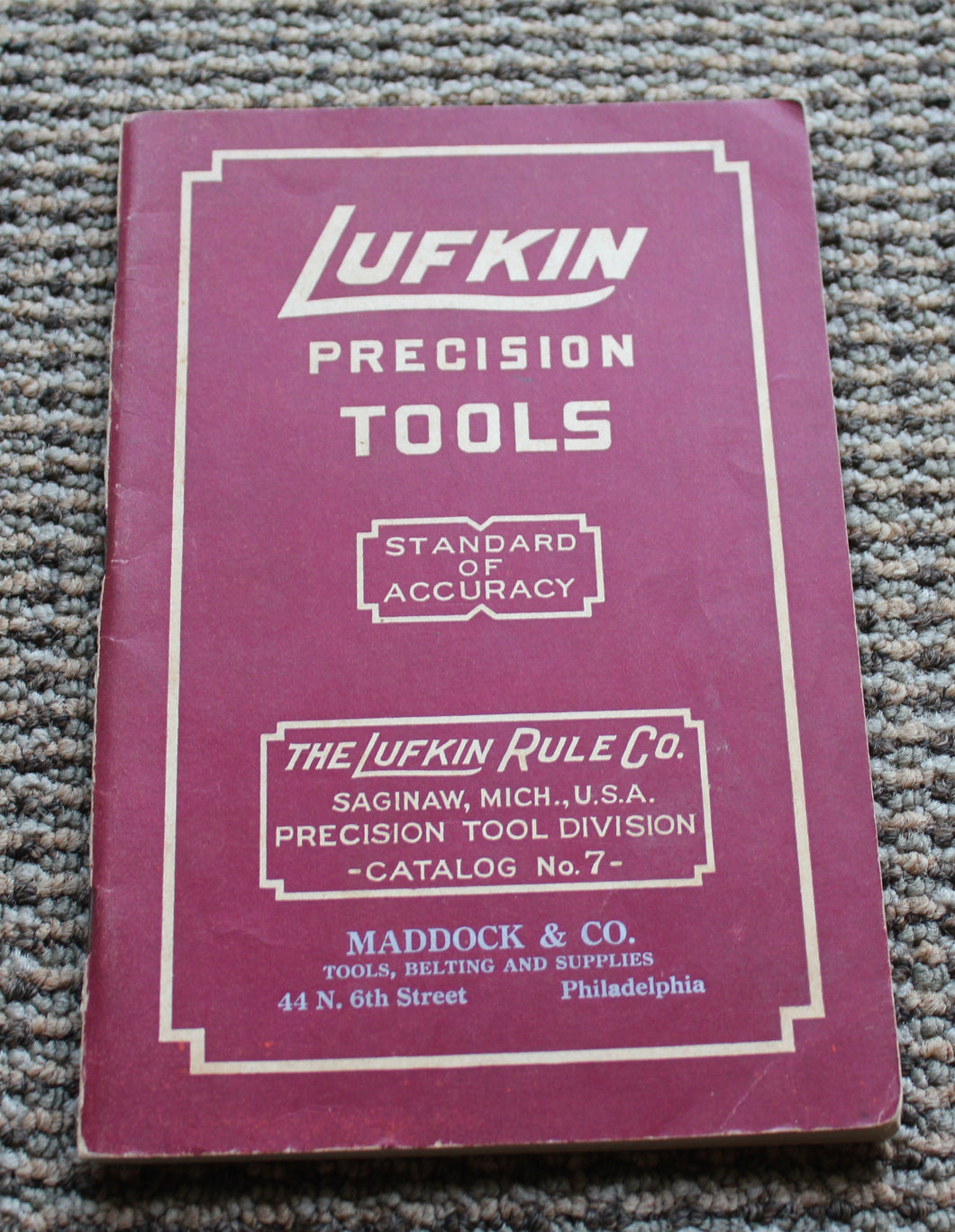 Original Vintage The Lufkin Rule Co. Precision Tool Catalog No. 7