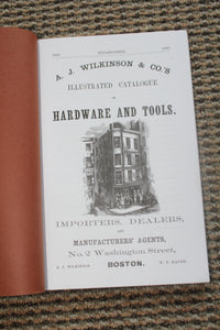 A.J. Wilkinson & Company's Hardware & Tools - 1868 Catalogue - 2001 Reprint
