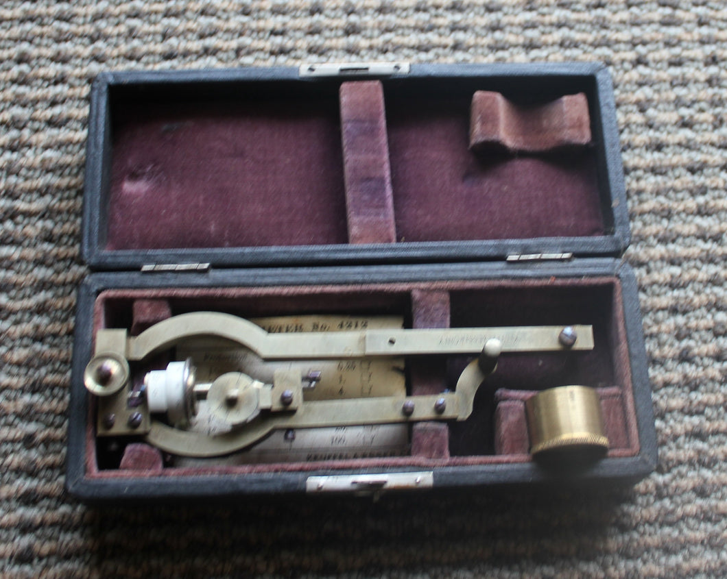 Old Vintage Planimeter #4212 w/Cloth Bound Case By Keuffel & Esser Co.