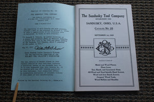 September 1st, 1925 THE SANDUSKY TOOL COMPANY Catalog No.25 - REPRINT 1978
