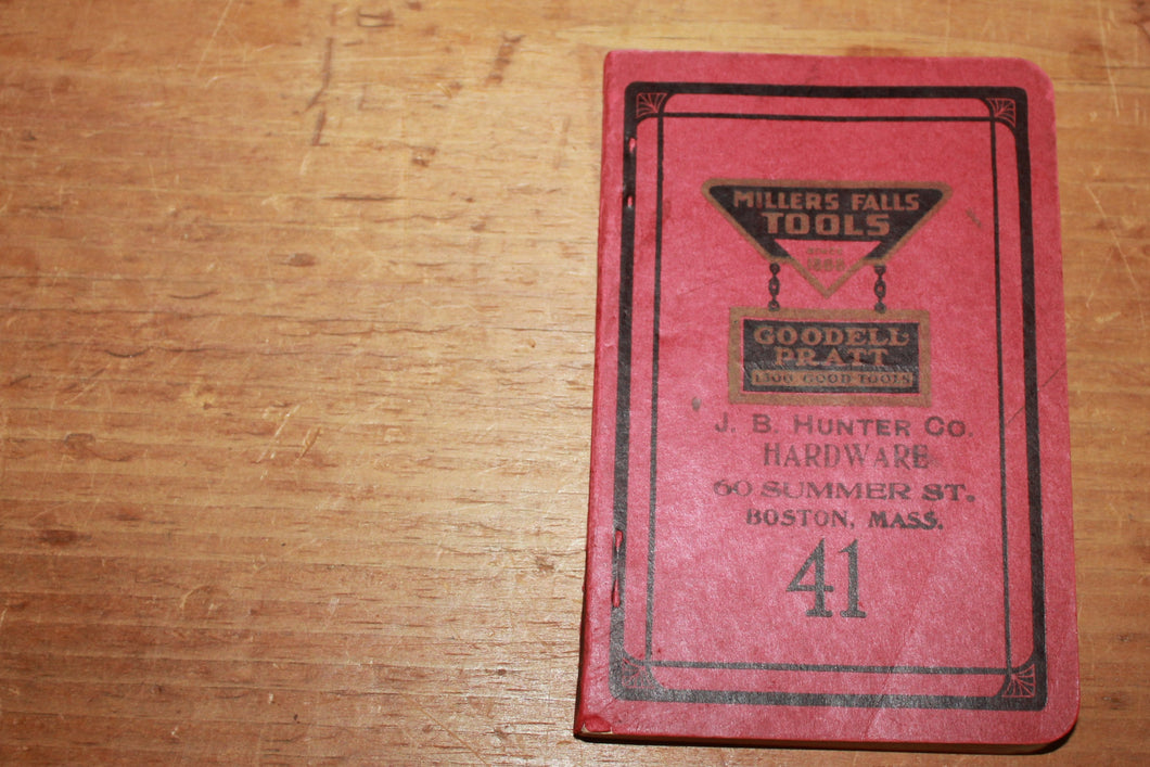 Original and Rare Millers Falls Company Catalog 41 – January 1935