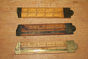 Three Stanley 36 ½ Boxwood Caliper Rules