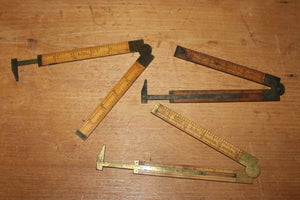 Three Stanley 36 ½ Boxwood Caliper Rules