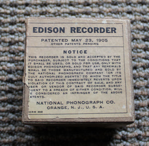 Early Edison Cylinder Phonograph with Box Recorder