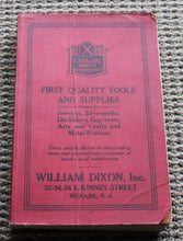 Load image into Gallery viewer, Vintage Dixon Catalog First Quality Tools and Supplies 1926
