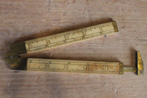 STANLEY NO. 36 1/2 SWEETHEART WARRANTED BOX WOOD CALIPER/RULE MADE IN U.S.A.