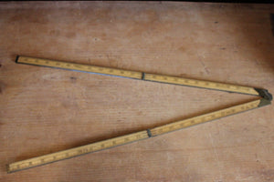 Clean Vintage Sweetheart Stanley Rule Co. No. 94 Four-Foot Four-Fold Folding Rule