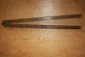 Rare Antique TWO-FOOT, Four-FOLD FOLDING RULE by A. Gifford, Westport, Massachusetts