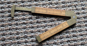 Vintage Stanley No.36 6" Folding Caliper Wood Ruler