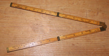 Load image into Gallery viewer, Vintage Stanley No.63 24&quot; Folding Wood Ruler Sweetheart
