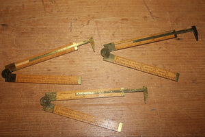 Three Stanley 36 ½ L Boxwood Caliper Rules