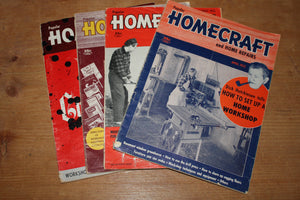 4 Issues of Popular Homecraft Magazine 1951-1952