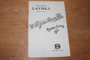 W.F. & John Barnes, Rockford - Catalog No. 59 of Foot Power Lathes – Reprint