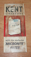 Load image into Gallery viewer, Original KENT Cigarettes Metal Push Door Sign
