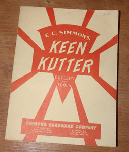 1930 E.C. SIMMONS KEEN KUTTER Dealer Catalog - Knives, Hardware, Tools