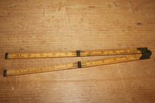 Load image into Gallery viewer, Vintage Stanley No. 51 24&quot; Folding Wood Ruler
