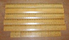 Load image into Gallery viewer, Exceptional Antique Cased Set of Engine Divided Scales Boxwood Rules / Rulers
