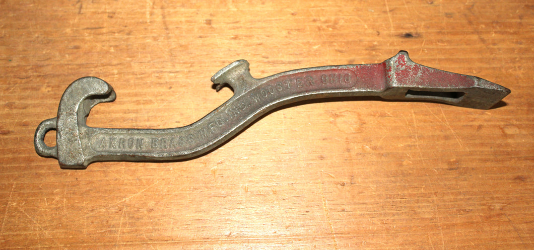 FIREMAN'S HYDRANT MULTI TOOL No. 10 MFG AKRON BRASS CO WOOSTER OHIO VINT.ORIG.