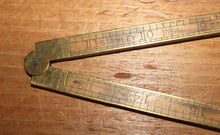 Load image into Gallery viewer, Vintage STANLEY No. 62 1/2 Rule, Boxwood Brass 24&quot; Narrow Folding Ruler

