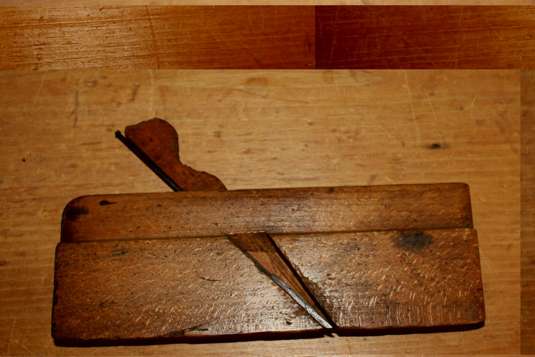 Antique Auburn Tool Co Wooden Hollow Molding Wood Plane No. 180 10 - ¾