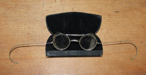 Antique Safety Glasses ~ SANIGLASS SAFETY GOGGLES ~ Steampunk – With Original Case