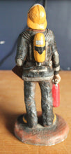 Load image into Gallery viewer, Vintage Michael Garman 9.5&quot; Firefighter &quot;Mop-up&quot; Hand Painted Fireman Sculpture First Responder - Rare

